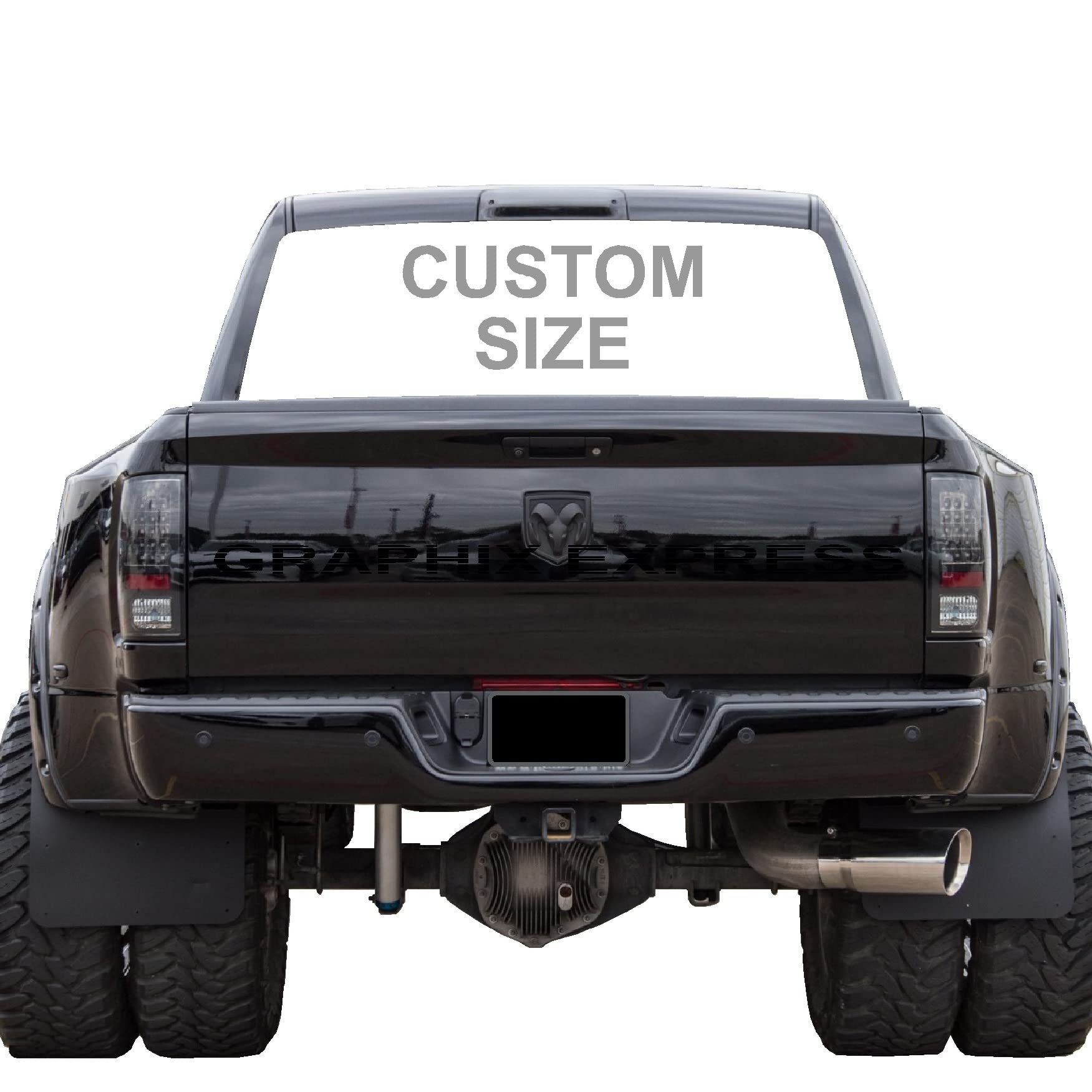 Custom Size Rear Window Truck Decal
