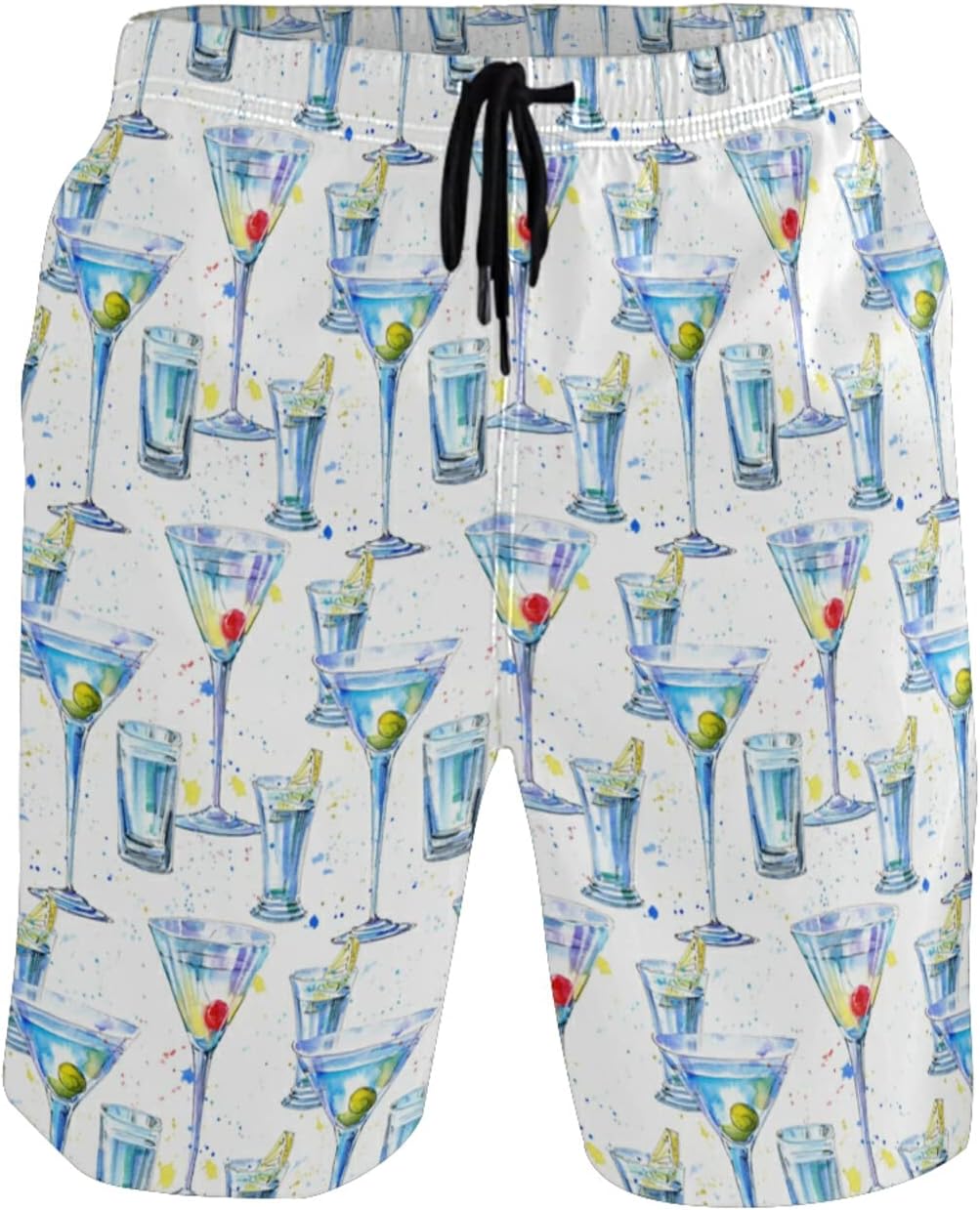 Men's Shorts Printed Swim Trunks Beach Board Shorts Swimsuit with Mesh Lining
