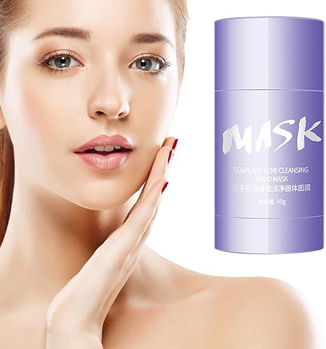 Gwewei4df 1 máscara de arcilla purificadora sólida de té verde, reparación calmante de poros retráctiles, mejora la piel, hidrata la cara, controla