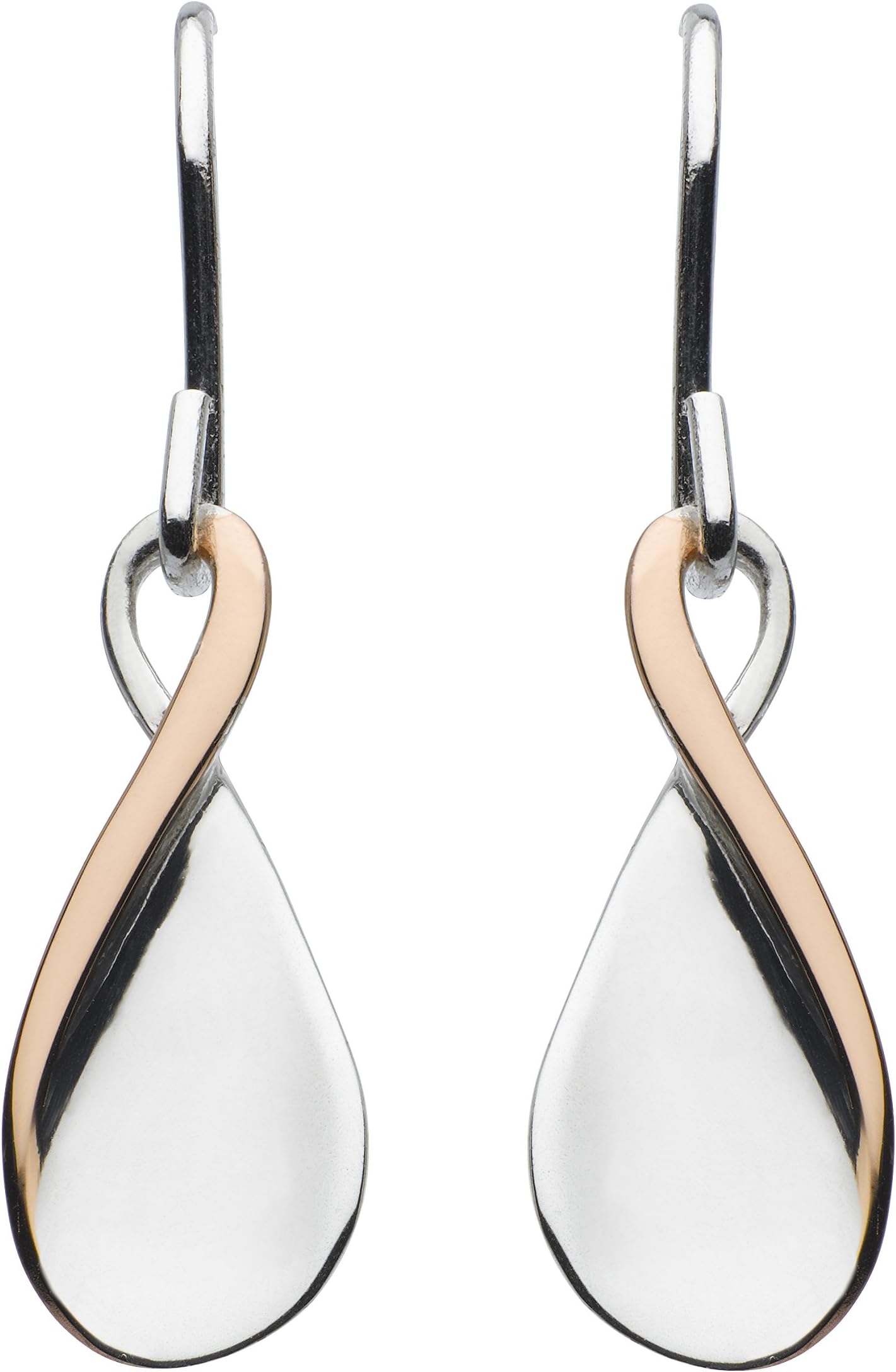 Kit Heath Women's Twisted Petal Drop Sterling Silver Earrings