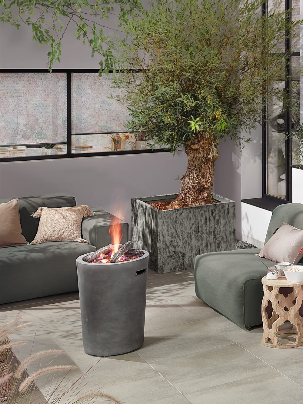 Pflanzwerk® Fioriera Vaso Per Fiori Portavaso Lana Di Vetro Cube Lava