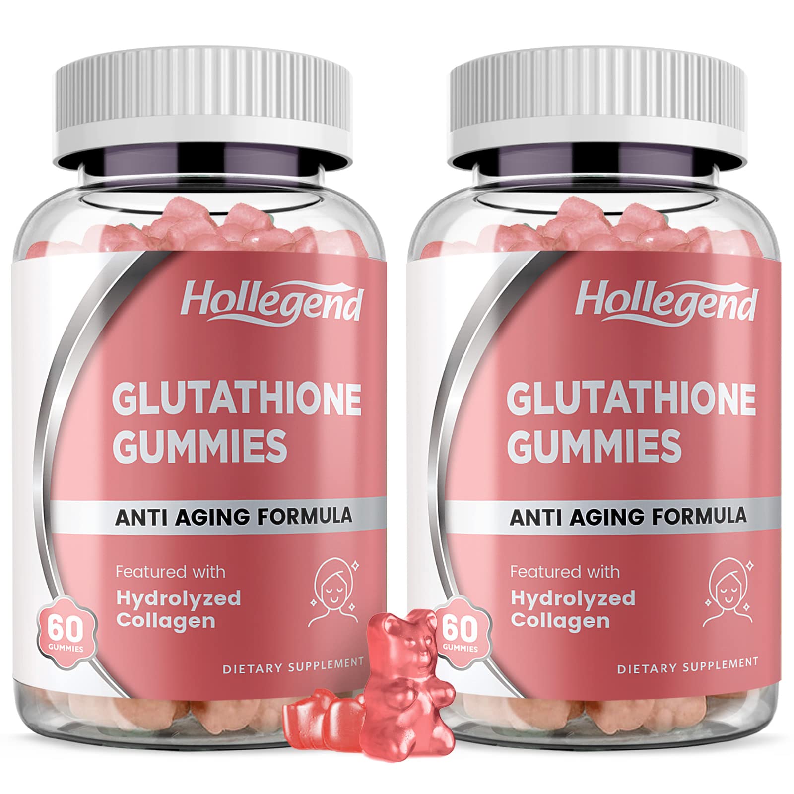 Reduced Glutathione 500mg Gummies, L-Glutathione with Collagen Chewable Supplements for Skin Care, Liver Support, Antioxidant, Immune System, 120 Count Health, Household and Personal Care