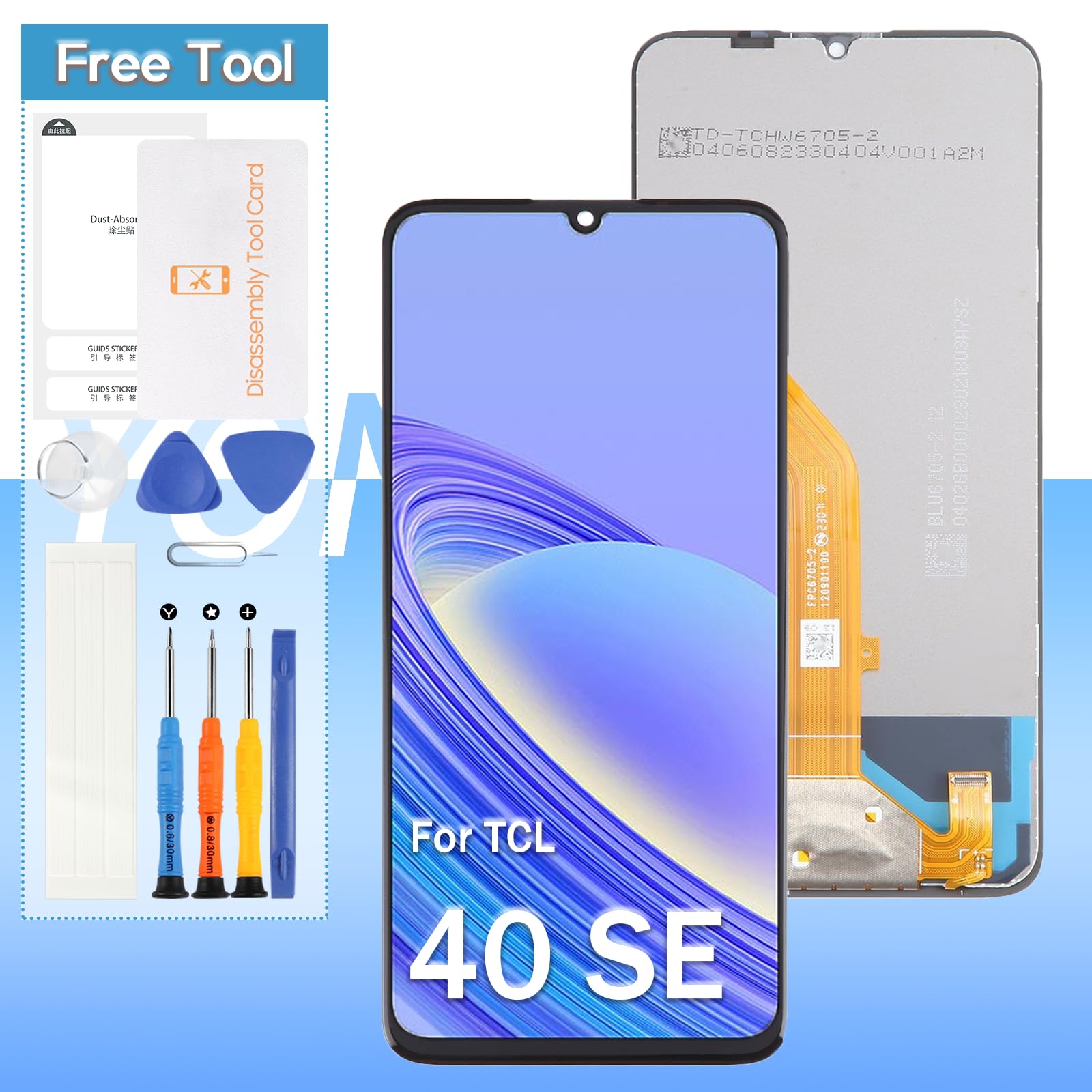 Yondista for TCL 40 SE LCD Display Touch Digitizer,for TCL 40SE 6.75