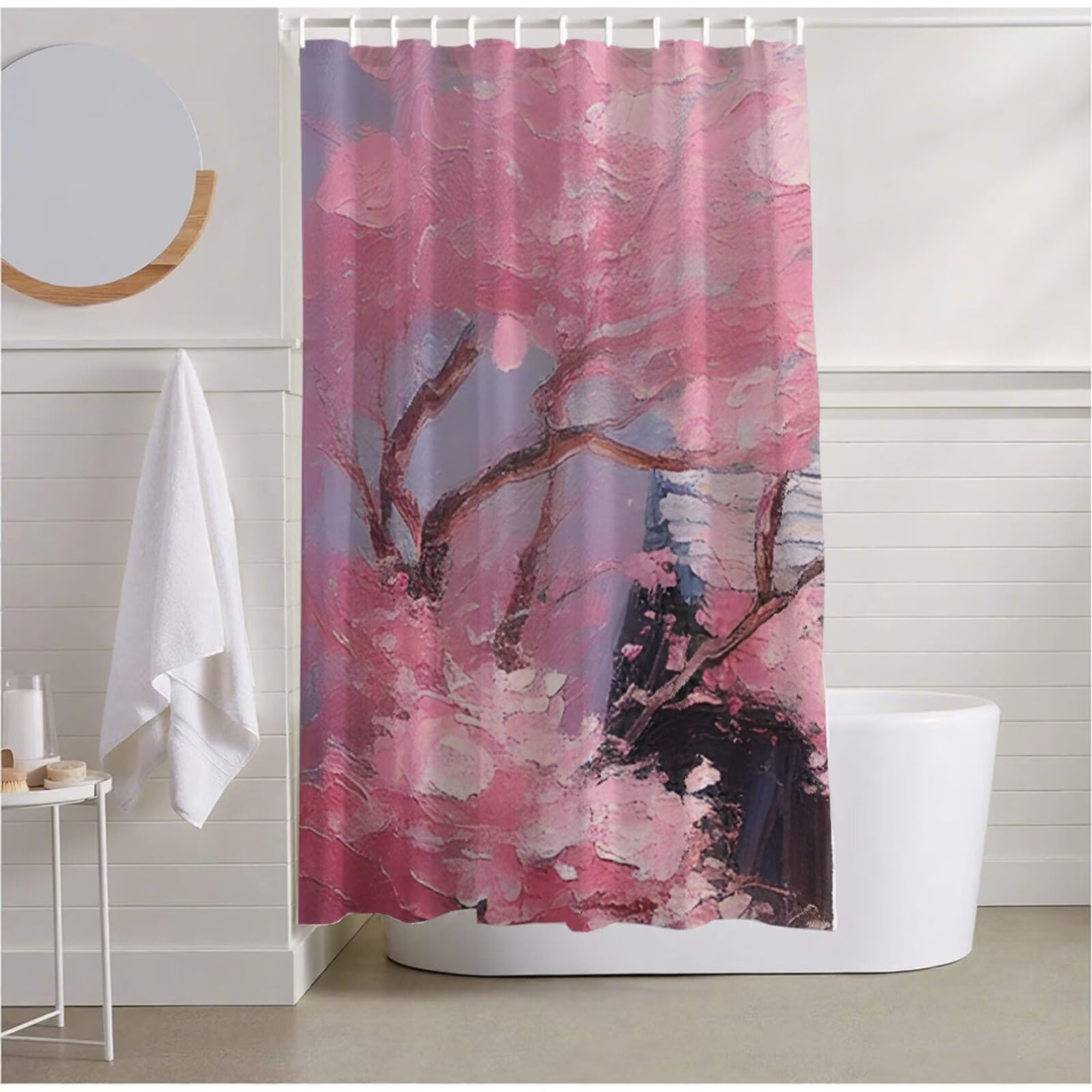 Rideau douche Japon imperméable en polyester résistant 120x200 pour baignoire de maison