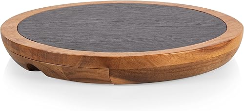 Miniatura 5 de PICNIC TIME NHL - Tabla de servir unisex para adultos de la NHL Insignia de acacia y pizarra con herramientas de queso, juego de tabla de