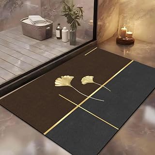 Yellow Weaves 1 Pc Anti Slip Water Soaking Floor Mat, Water Absorbent Non Slip Bath Mat, Quick Dry Mat for Bathroom, Door ... Price In India