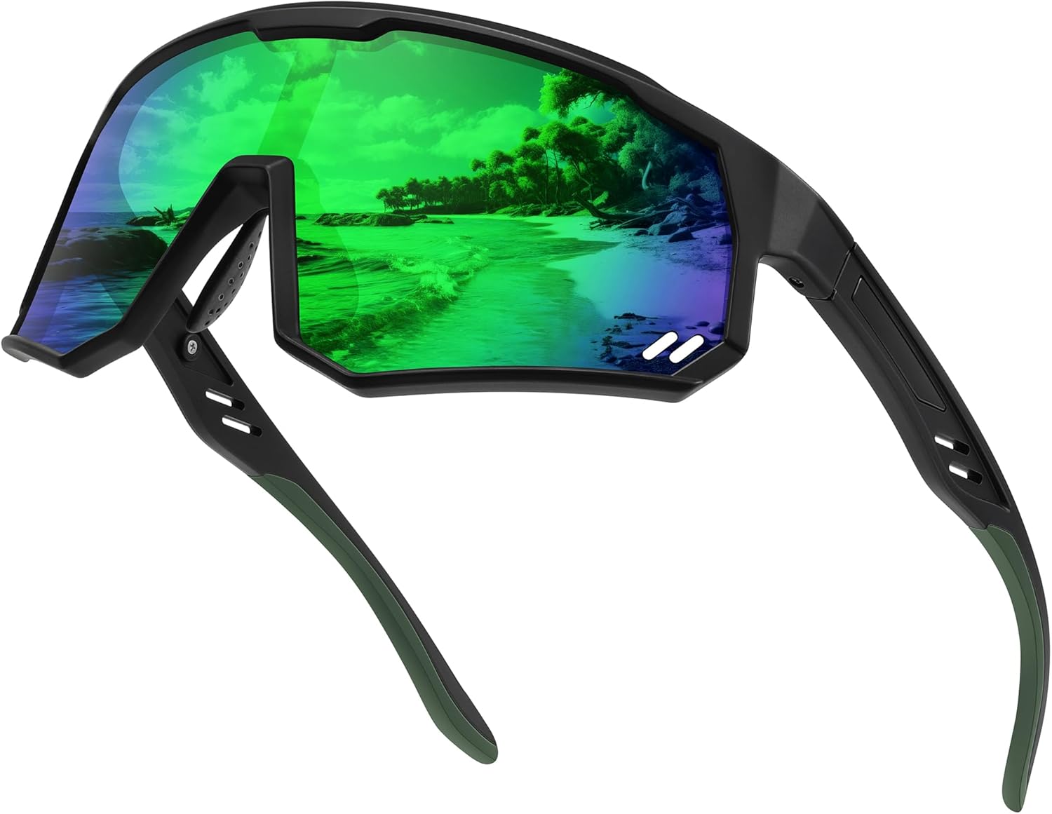 Polarized Sports Sunglasses for Men Women Wrap Around Cycling Running Sun Glasses UV400 Protection
