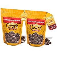 Vista 8 de OZARK NUT ROASTERS, Almendras de chocolate, nueces con sabor a chocolate, almendras confitadas gourmet de clase mundial, paquete resellable