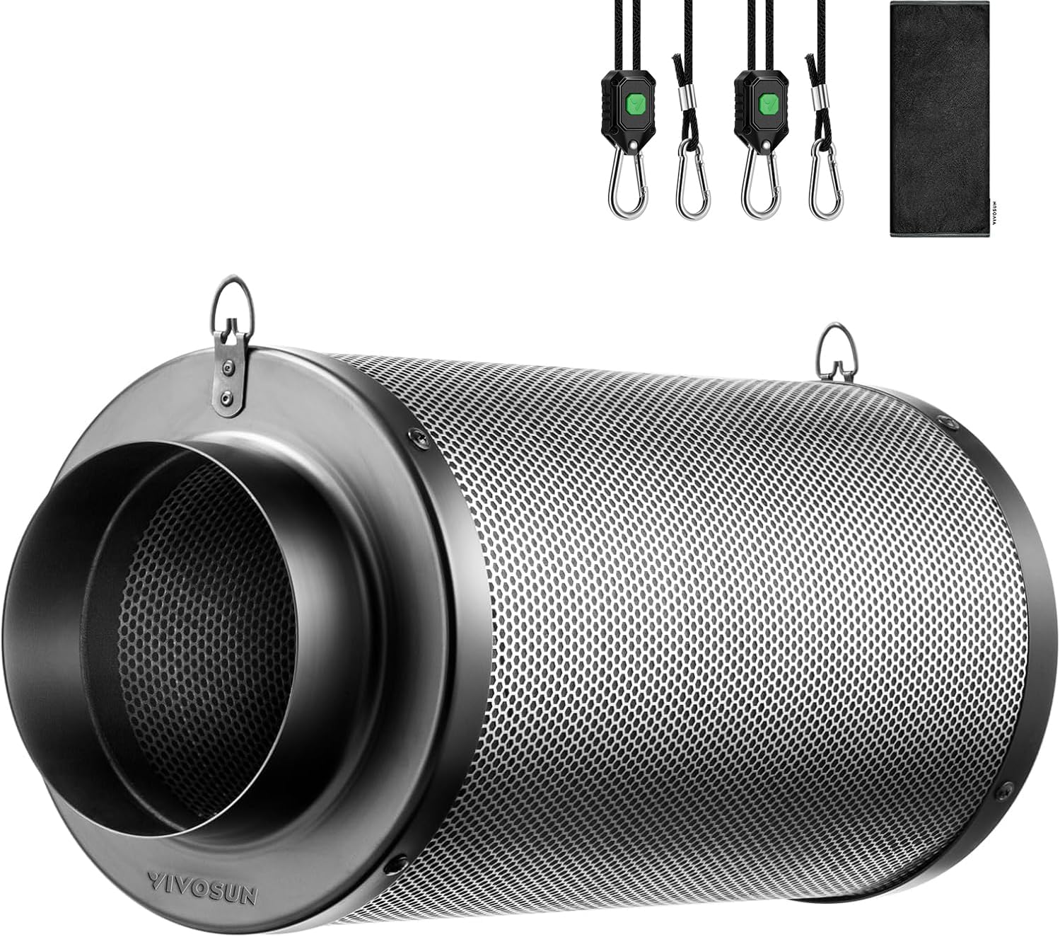 VIVOSUN Activated Carbon Filter 100 mm/4 Inch, Carbon Filter Odour Control with Australian Activated Carbon for Pipe Fan, Odour Neutraliser for Grow Tents, Includes Pre-Filter, for Indoor Grow Tent