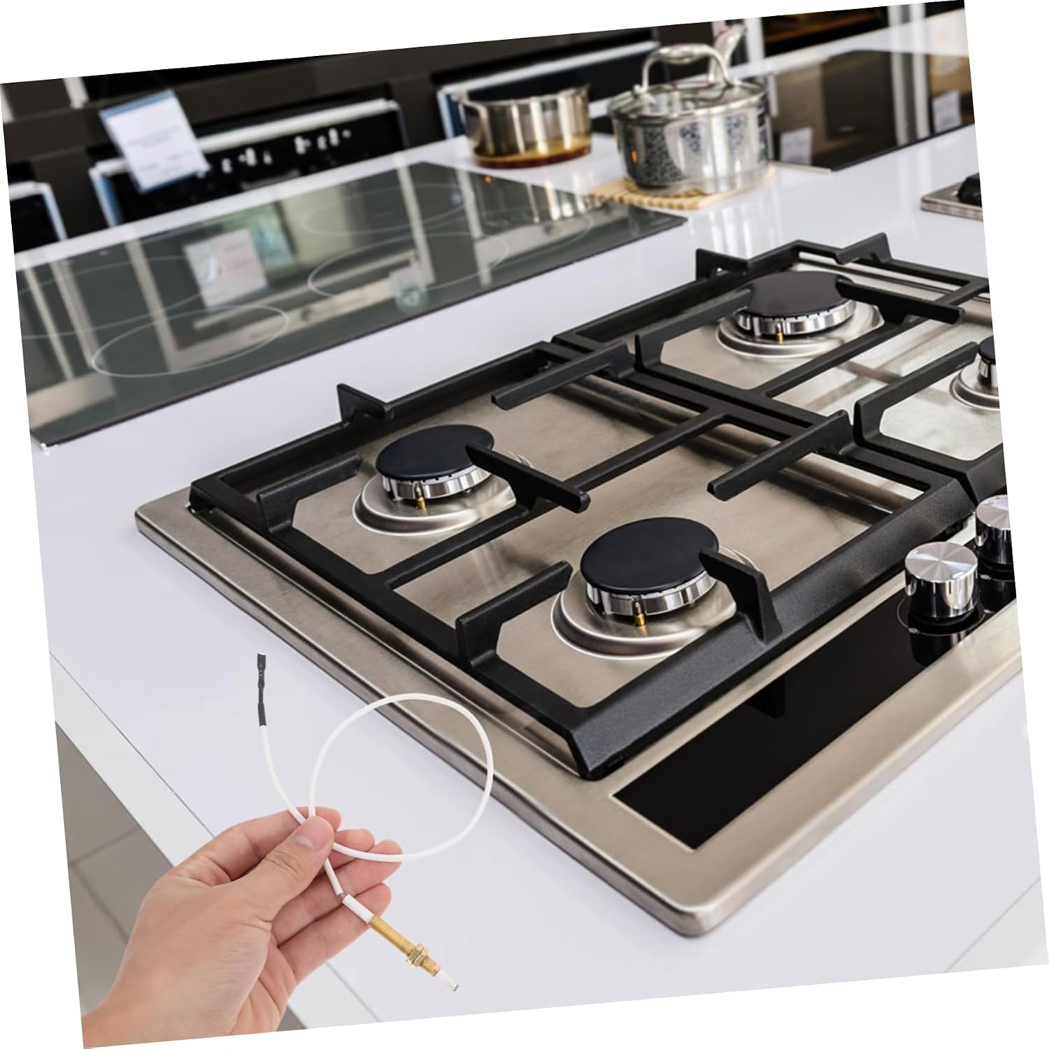 Uonlytech 4Pcs Gas Stove Igniter with Durable Needles for Replacement for Embedded Gas Stoves