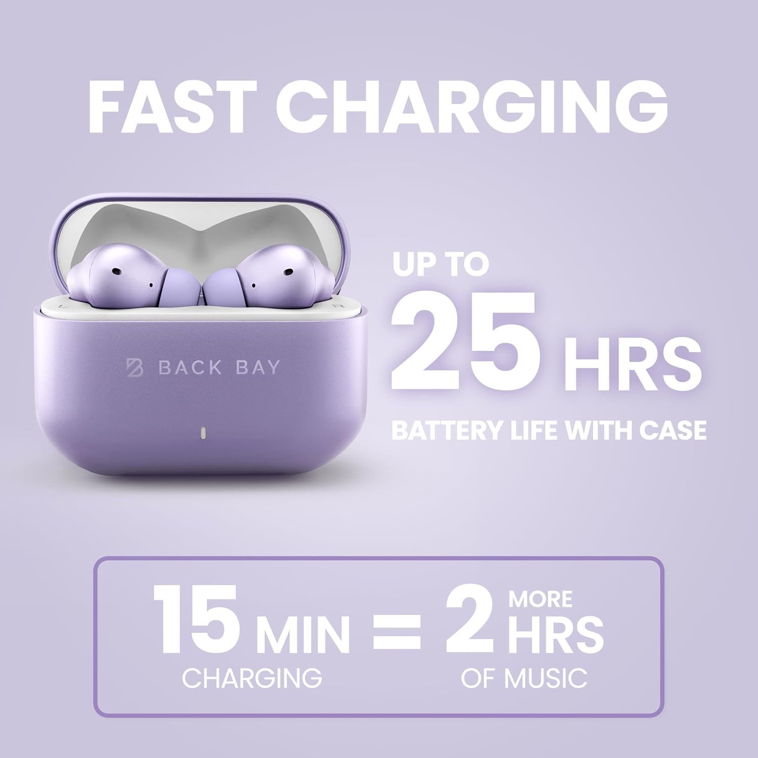 Back Bay Audio FirstClass - True Wireless Earbuds Noise Cancelling, Bluetooth 5.4 Ear Buds Wireless Bluetooth Earbuds Noise Cancelling Earpods, Active Earphones with ANC Sound Canceling Headphones