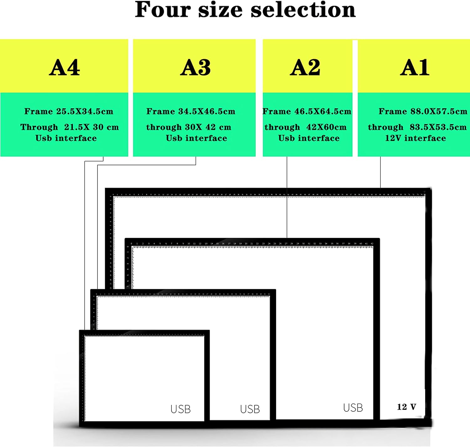 Tracing Light Box Light Board Portable LED Light Pad Tracer Dimmable Copy Board Artcraft Tracing Light with USB Power Cable Dimmable Light Pad for Artists Drawing, Sketching, Animation ,A4 light table