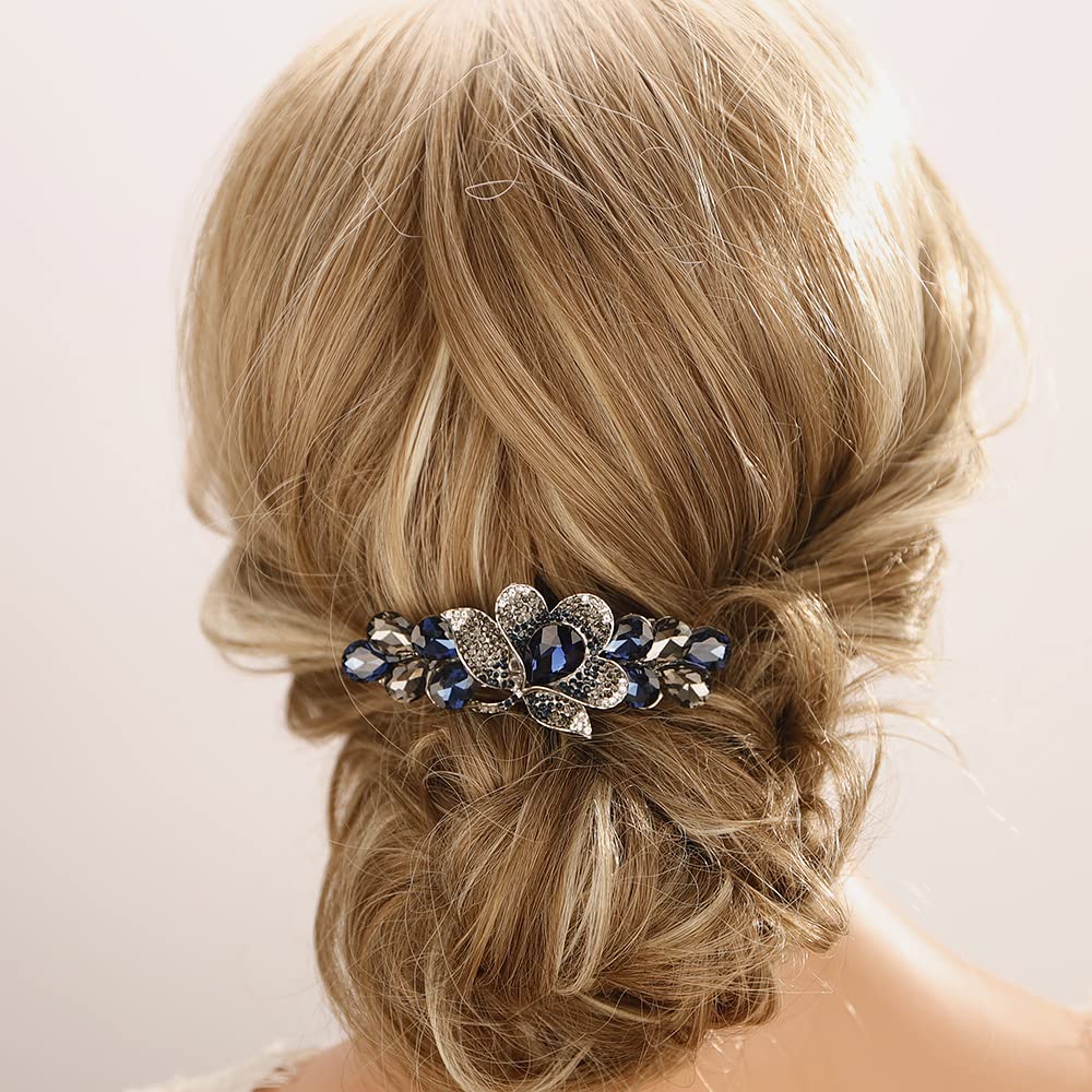 Amazon.com : Aimimier Bridal Crystal Decorative Flower Hair  display picture 1