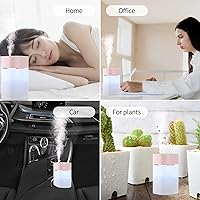 Vista 6 de Small Humidifier, Mini Humidifier for Plant, 400ml Cool Mist Humidifiers for Bedroom, Desk Personal Humidifiers for Indoor Office Car, Portable