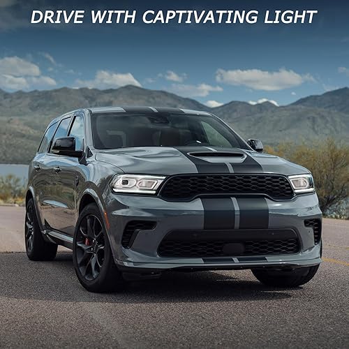 Miniatura 7 de Partzer Faro delantero LED izquierdo del lado del conductor 68433777AC compatible con Dodge Durango 2021 2022