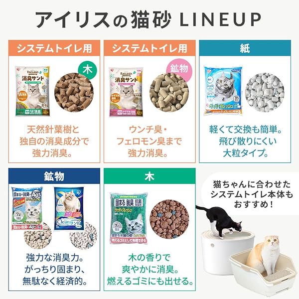 アイリスオーヤマ 猫砂 クリーン&フレッシュ Ag+ 8L×2袋 (まとめ買い) - 2