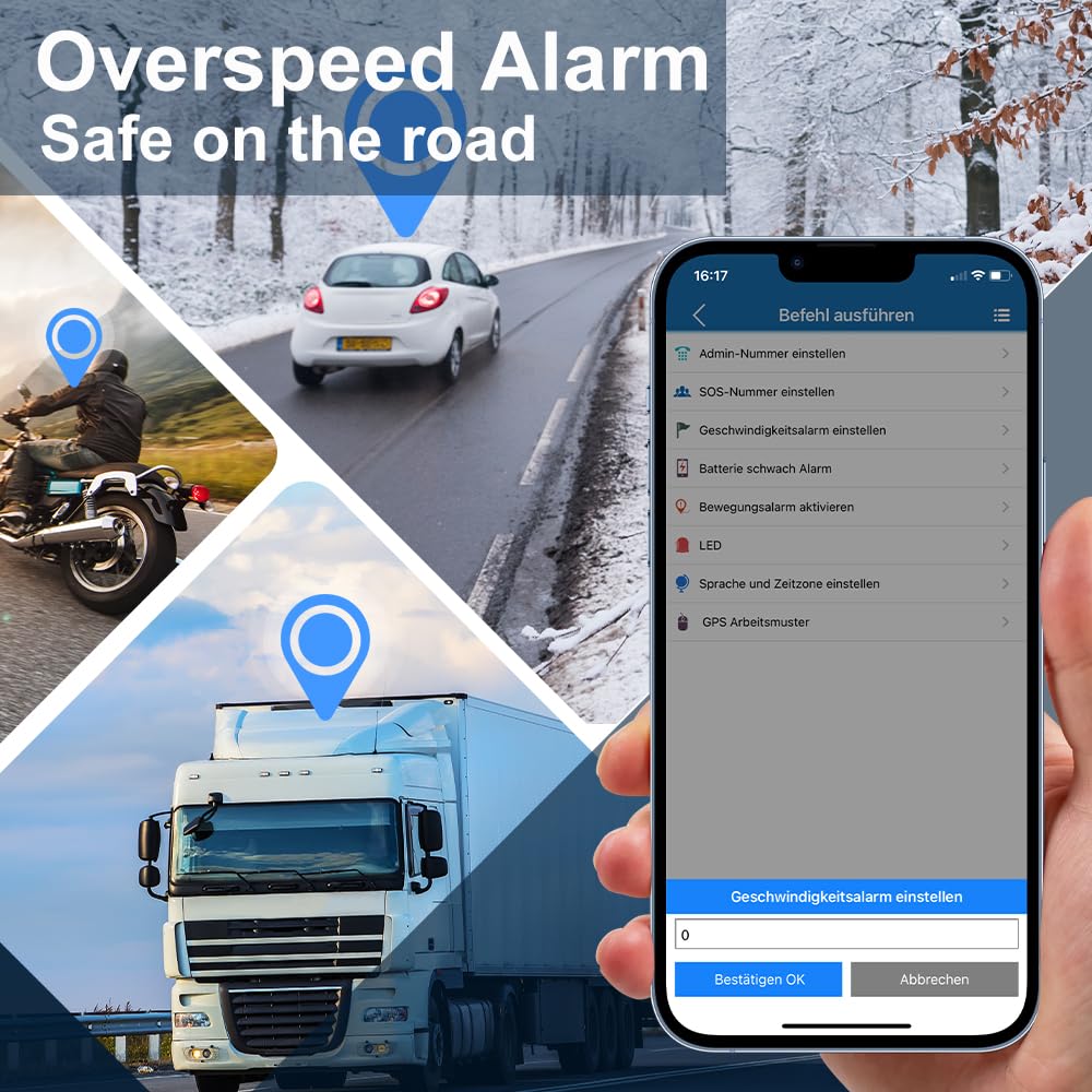 Mini GPS Tracker 4G, Magnetico Piccolo GPS Tracker di Tracciamento in Tempo Reale GPS Geofencing Tracker App Gratuita senza Sottoscrizione Locator per Auto, Moto, Bicicletta, Scooter, Bambino