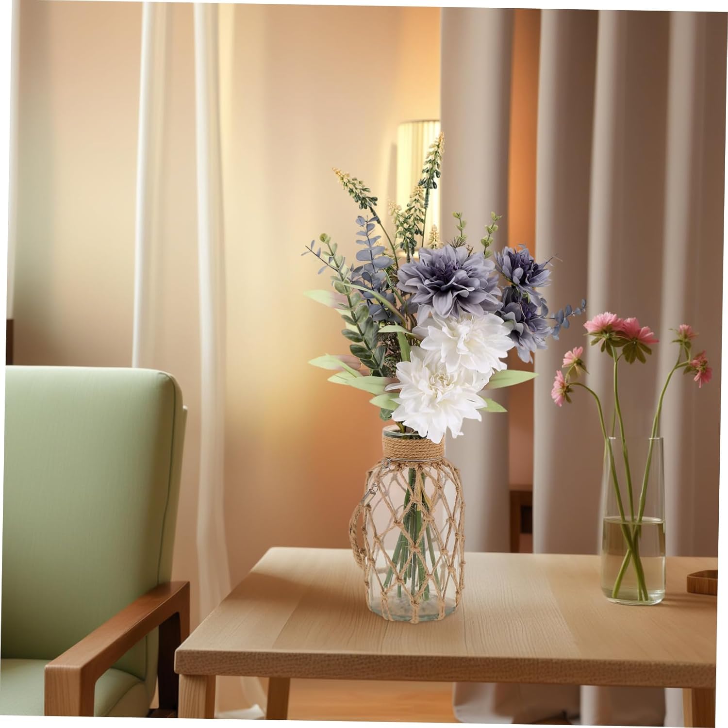 Modern Minimalist Transparent Glass Vase for Hydroponic Plants and Fresh Florals Height Multiuse Decorative Vase for Home Office and Study Decor