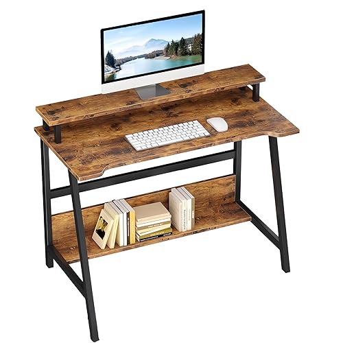 ALISENED 31.5 Inch Small Office Desk with Storage, Small Desk