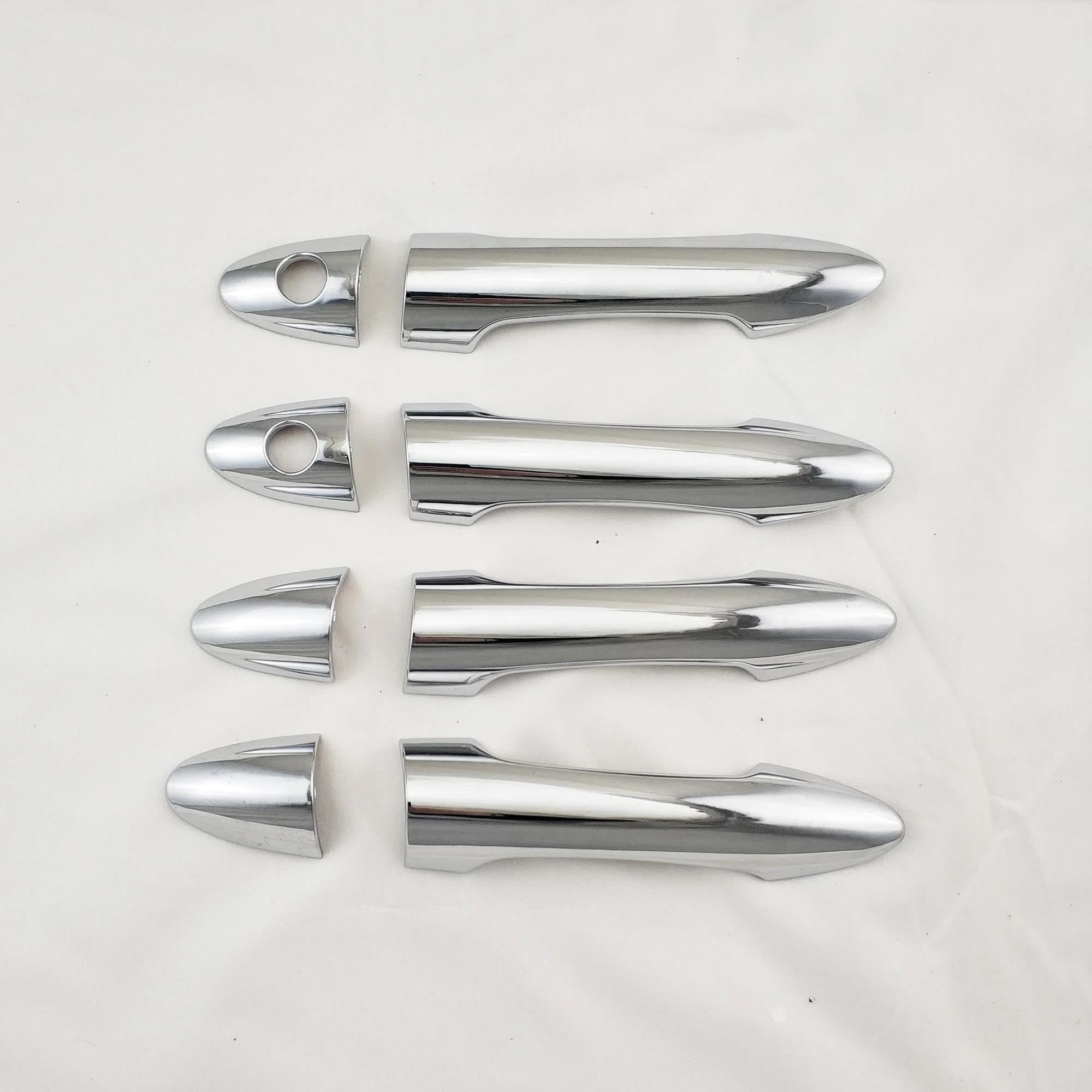 8PCS Chrome Car Plated Door Handle Bowl Cover Trim Paste Style for Kia for Picanto for Morning 2011 2012 2013 2014 2015