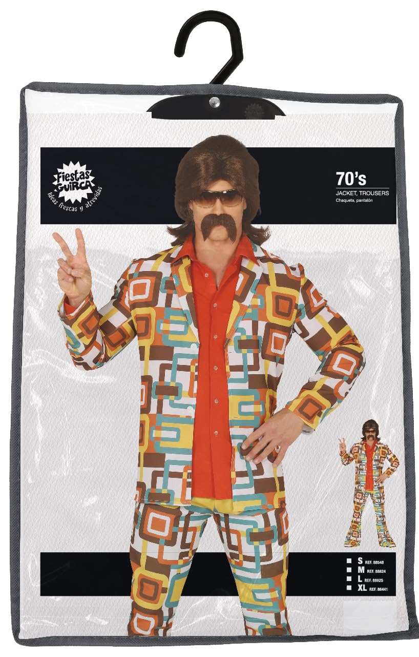 FIESTAS GUIRCA Groovy Disco Mens Fancy Dress Costume - 70s Mens Outfit - 60s Hippie Flared Trousers Suit Fancy Dress Men Size S 36-38 - Image 3