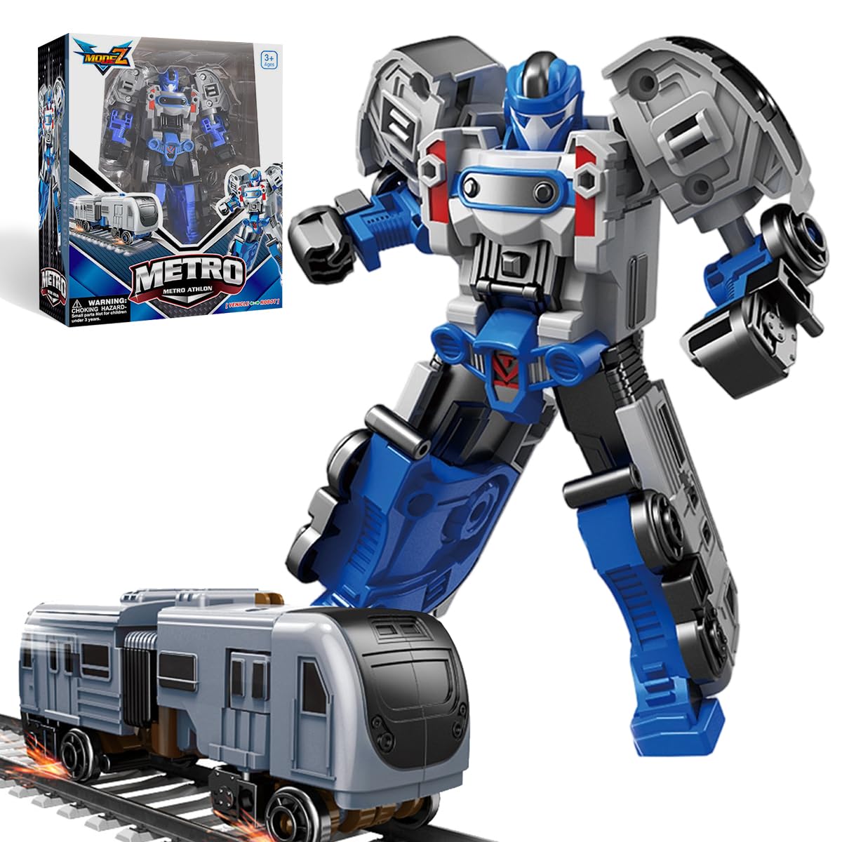 MIFKLMV Transforming Robot Toy Car, Kids Transforming Toy Cars, Friction Powered Transform Vehicle, Educational Robot Toys, Birthday Gift for Kids Boys Girls