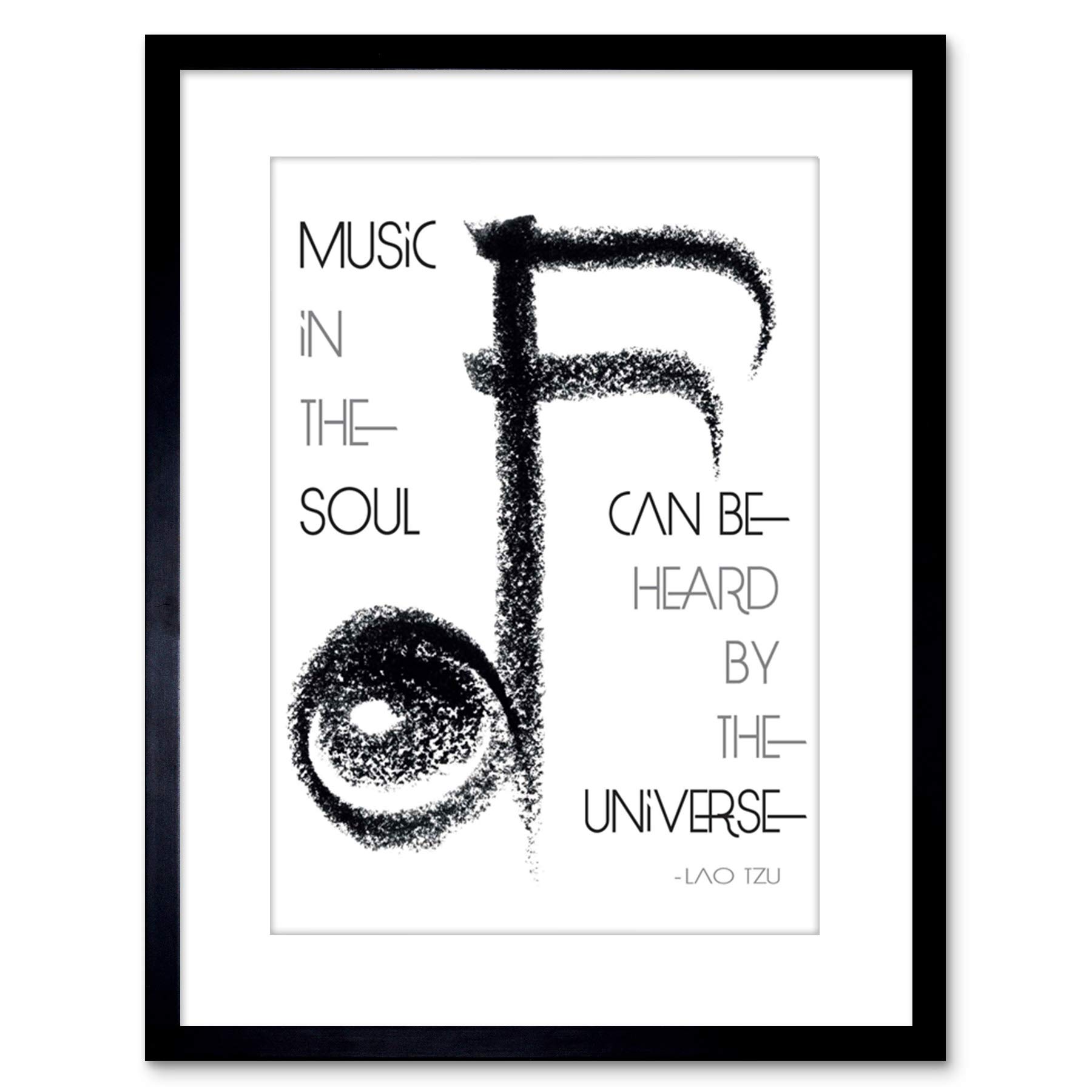 Wee Blue Coo Quote Lao Tzu Music Soul Universe Uplifting Framed Print F97X3850