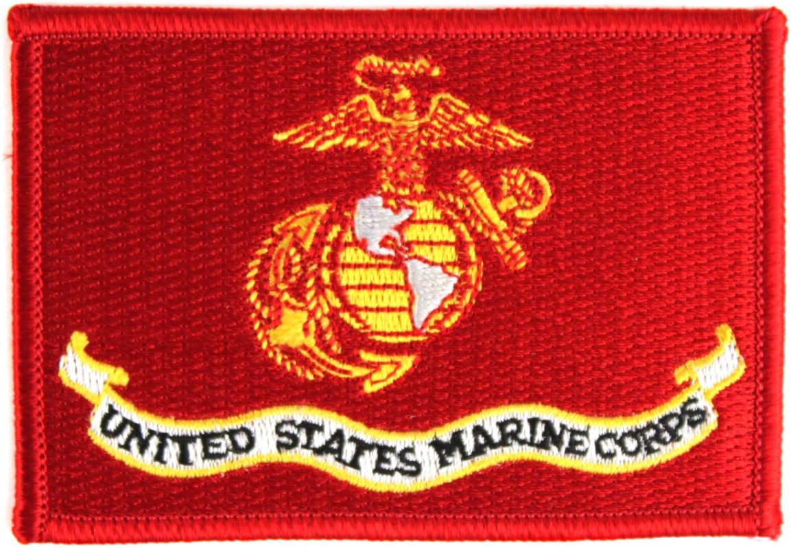 US Marine Corps Flag 3½"x 2 3/8"
