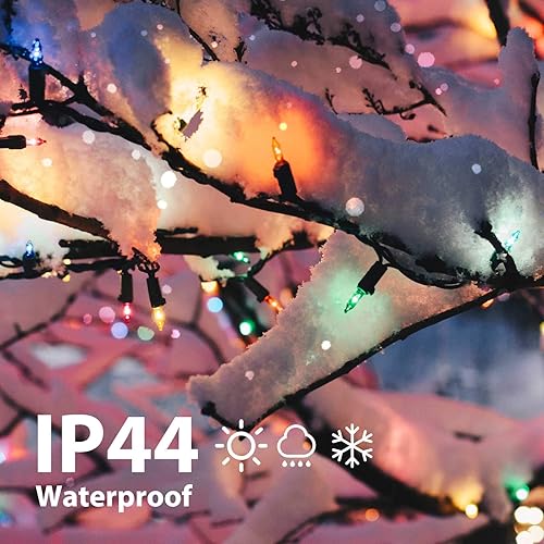 Miniatura 42 de Tira de luces transparentes de Navidad, 100 unidades, 25 pies, mini luces LED para interiores, tira de árbol de Navidad, cumpleaños, boda, fiesta