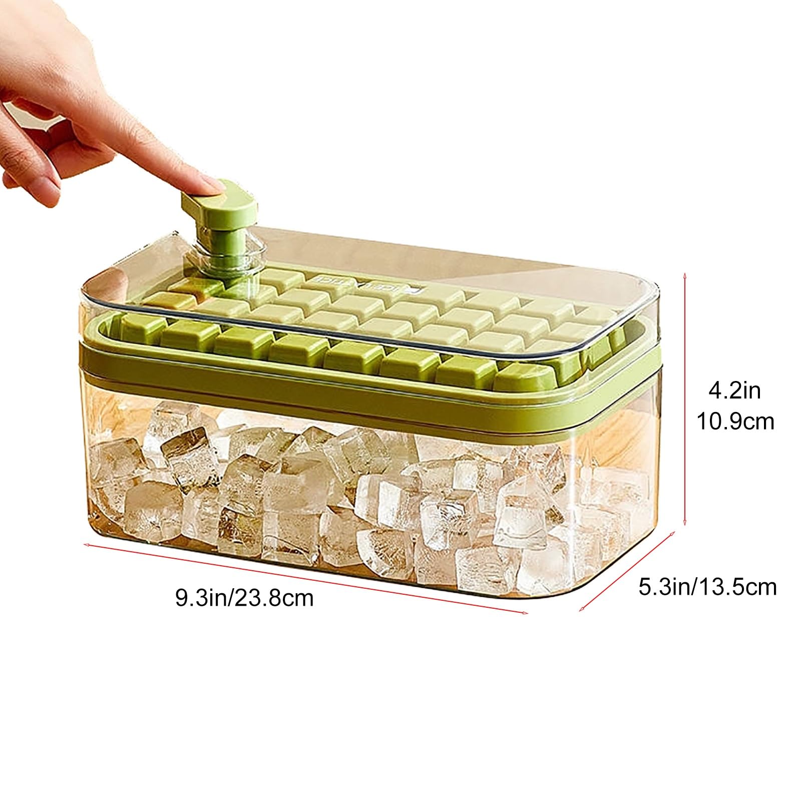 Silikon-Eiswürfelform mit Deckel, leicht zu drücken, Formen für Cockta und Getränke, quadratisch, Eiswürfelbereiter, Gefrierschrank, Aufbewahrungsbehälter, BPA-frei, Eismaschine (weiß)