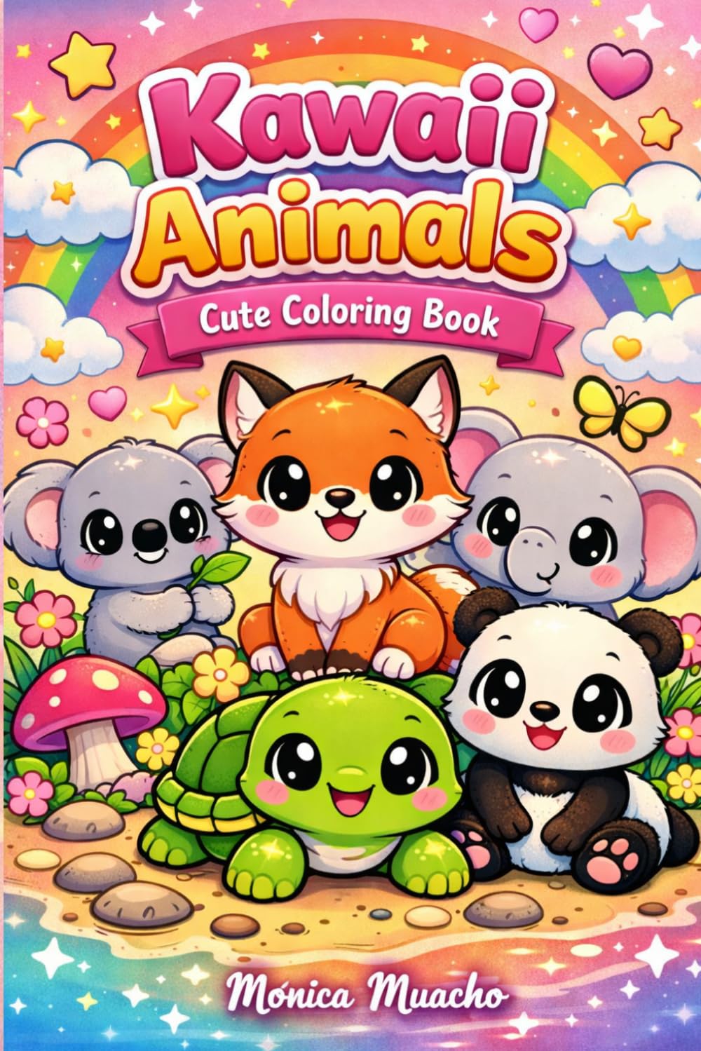 Kawaii Animals: Cute Coloring Book