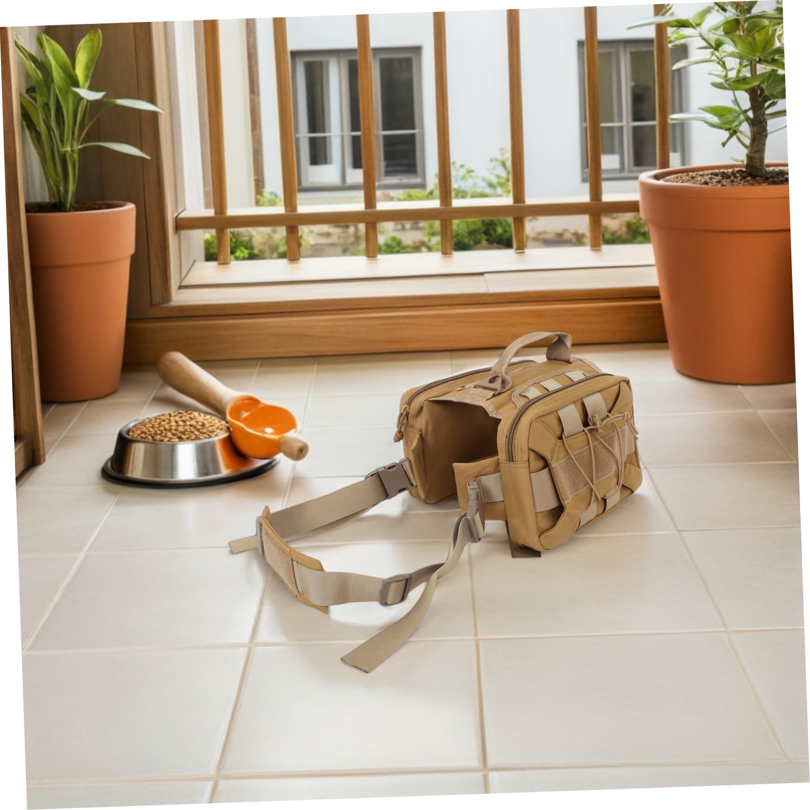 SUPVOX Sacoche de Randonnée pour Grand Chien avec Poches Latérales à Dos Imperméable Nylon Résistant pour Voyage Marche et Entraînement Extérieur