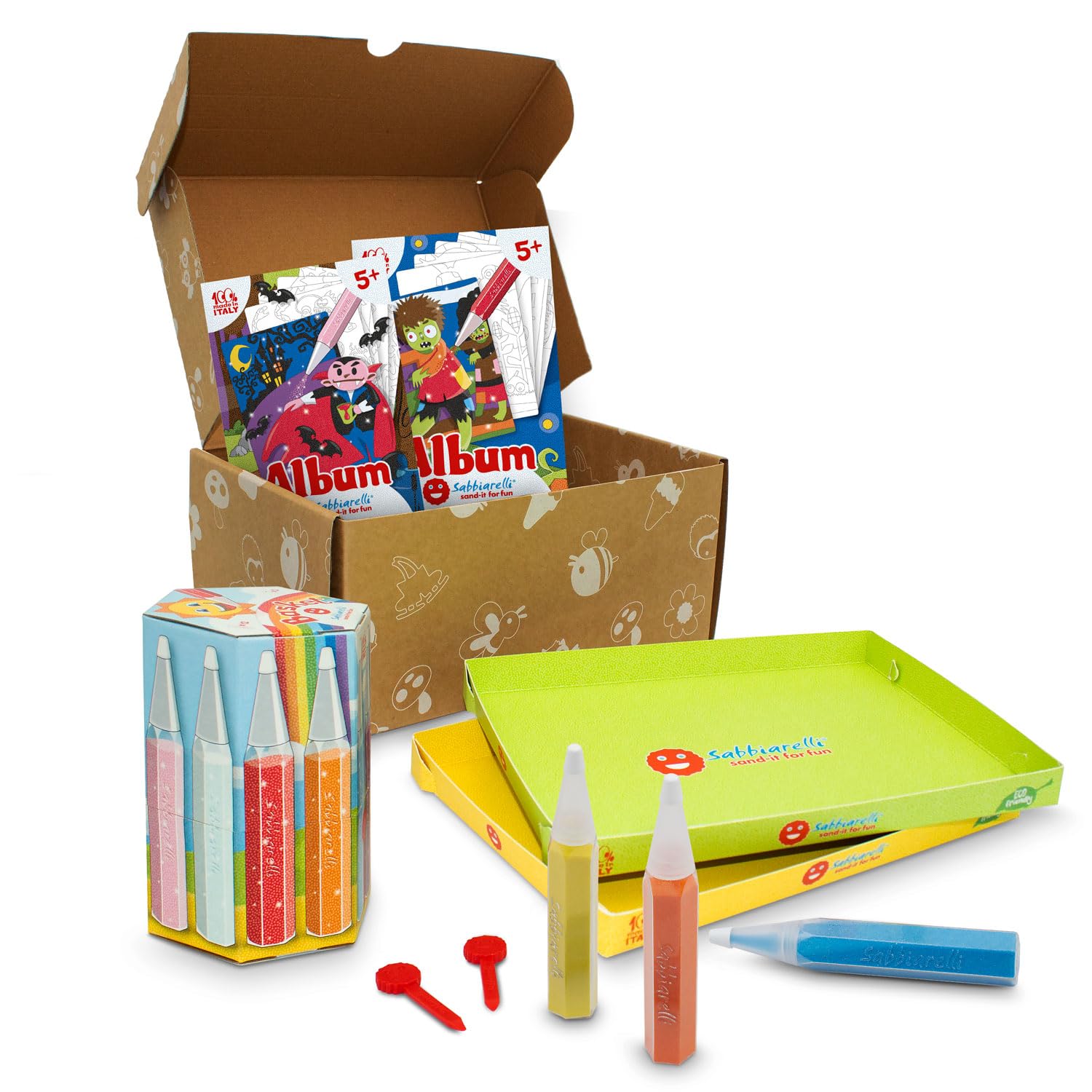 Sabbiarelli – Box Halloween 5+ | Set de Sand Art sur le Thème d’Halloween