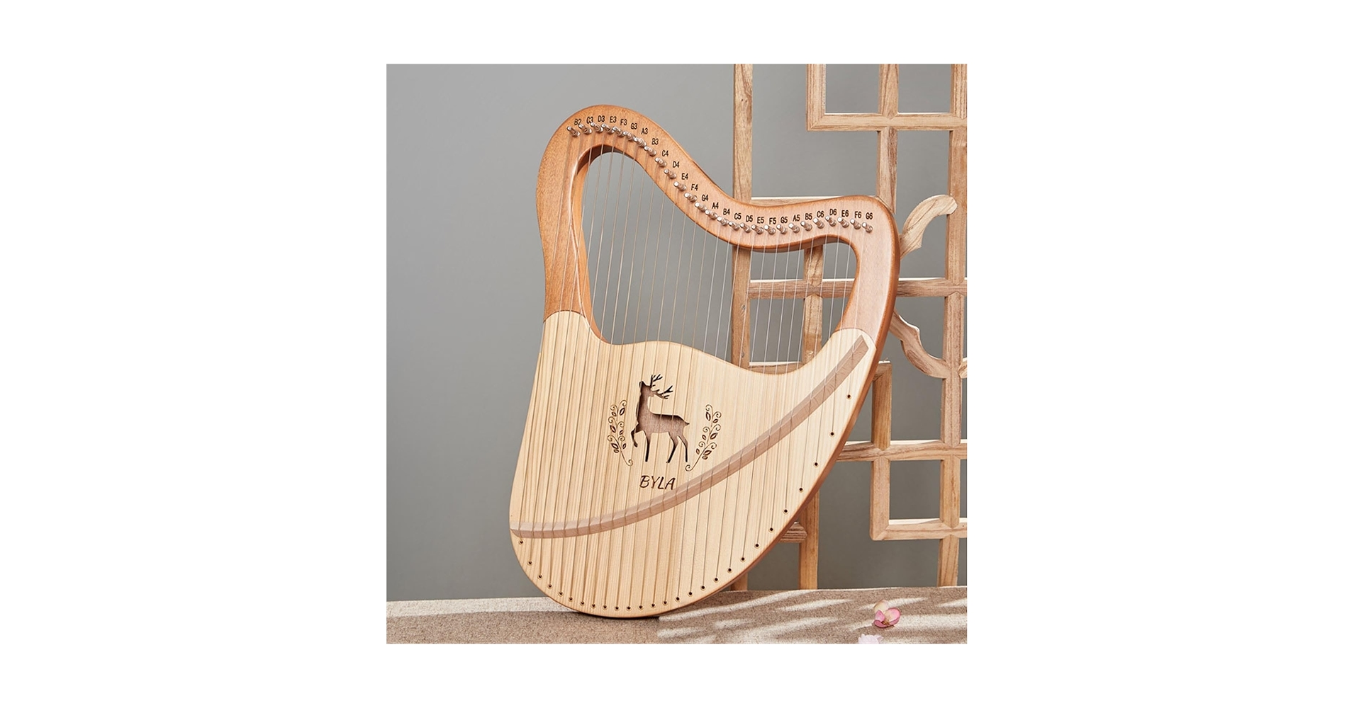 Amazon.co.jp: KKRAUS 27弦 ライアーハープ 初心者 32弦 ポータブル