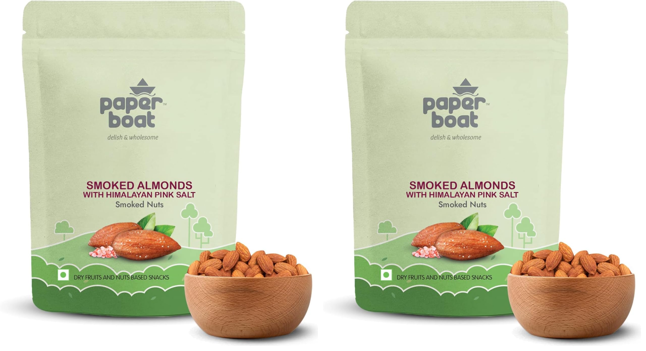 Paper Boat Premium Smoked and Roasted Almonds with Himalayan Pink Salt, Healthy Dry Fruit Snack, Pouch (200g) (Pack of 2)-image-44