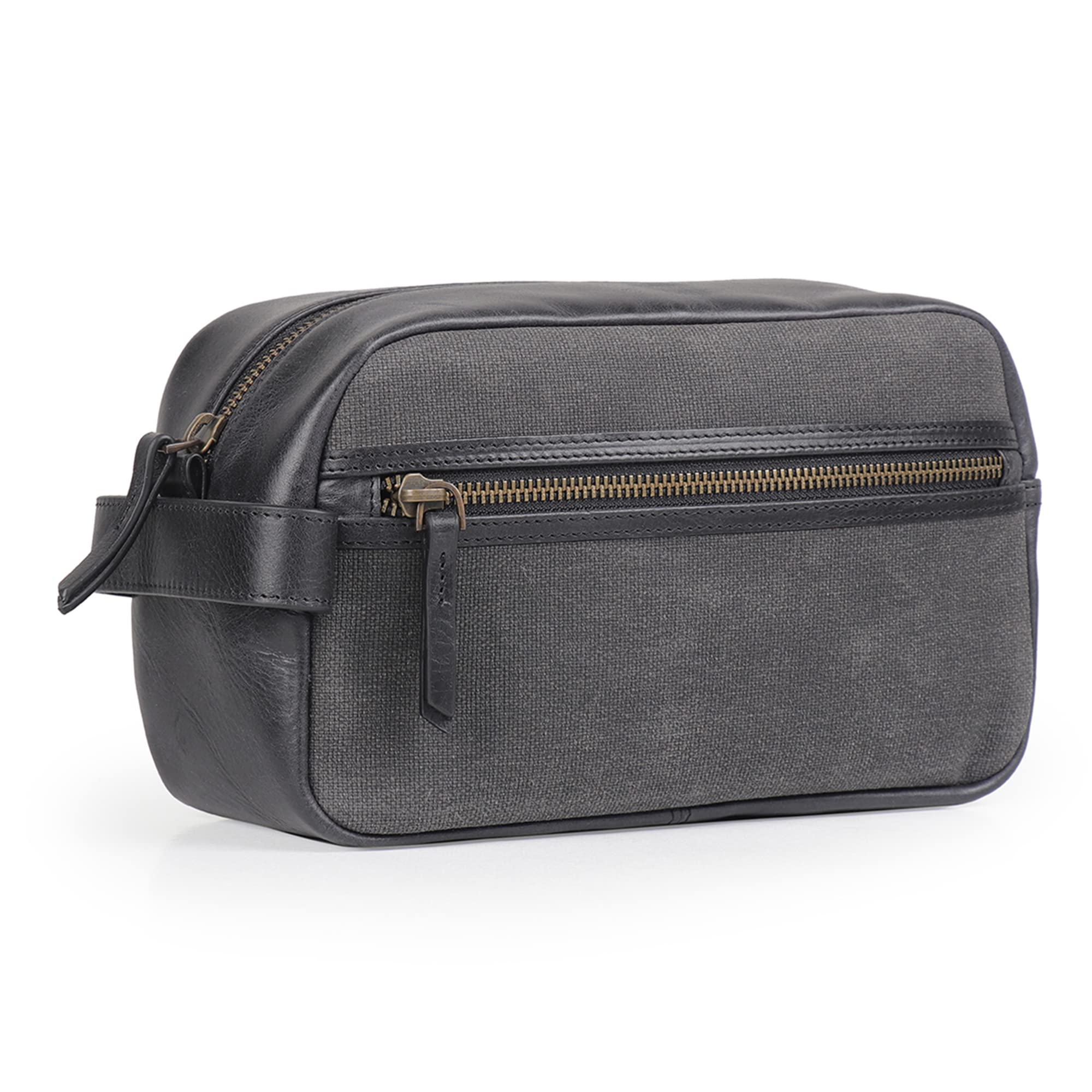 Londo Bolso de Aseo, Viaje en Cuero Genuino, para cosméticos, afeitarse los artículos, Dopp Kits, Unisex
