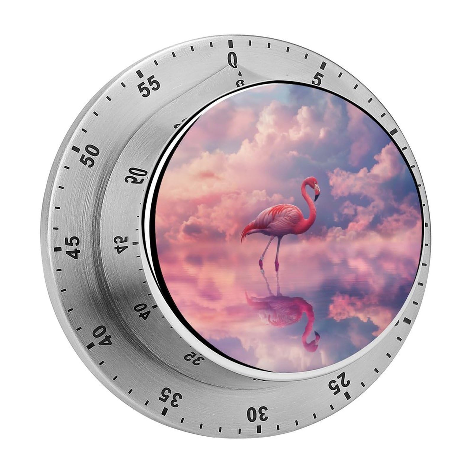 Flamingo Kitchen Timer Magnetic Countdown Countup Timer for Cooking Baking 8x8cm