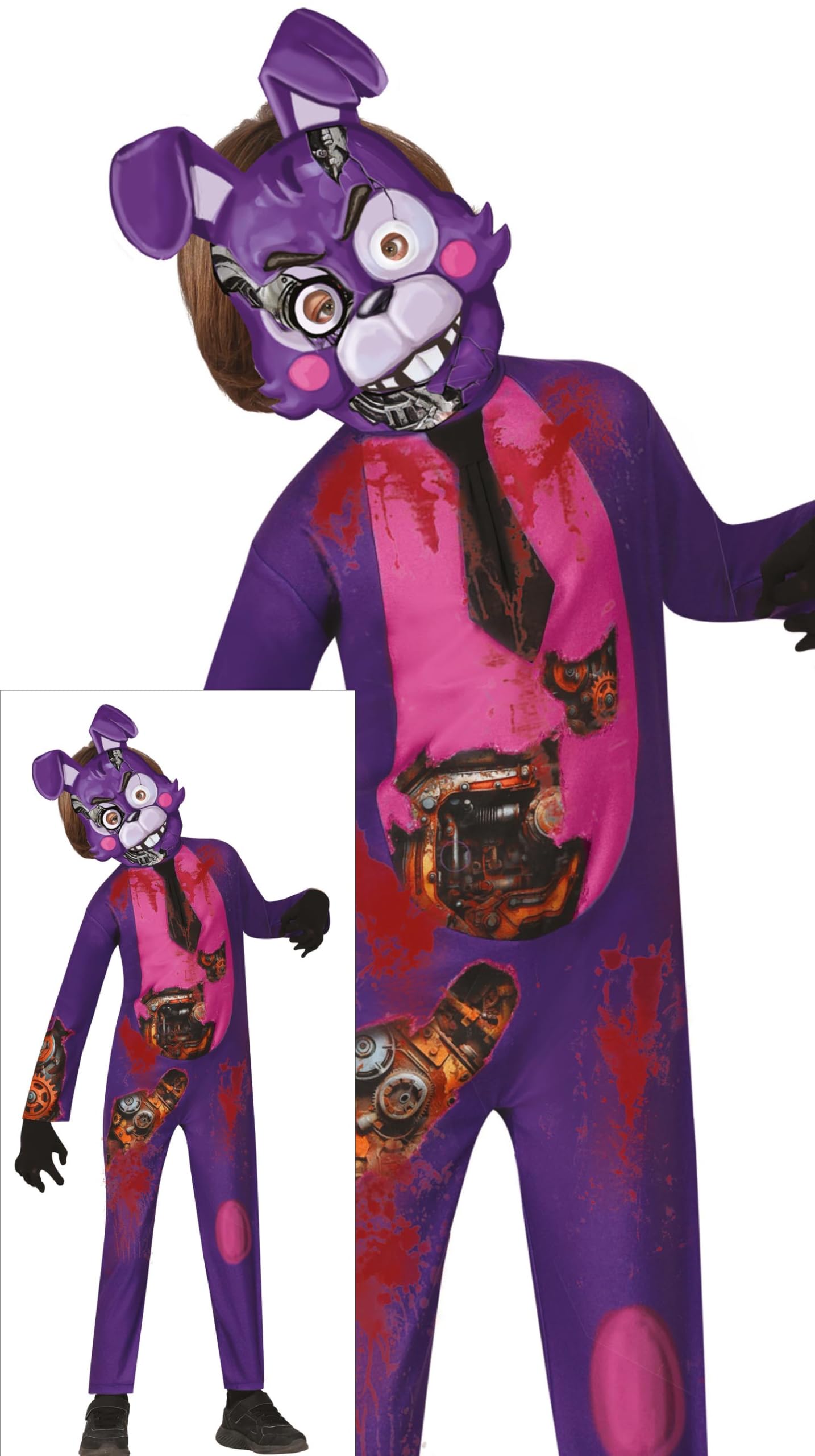 FIESTAS GUIRCA Creepy Killer Robot Boys Fancy Dress Costume - Assassin Puppet Costume - Boys Halloween Costumes Age 10-12 Years