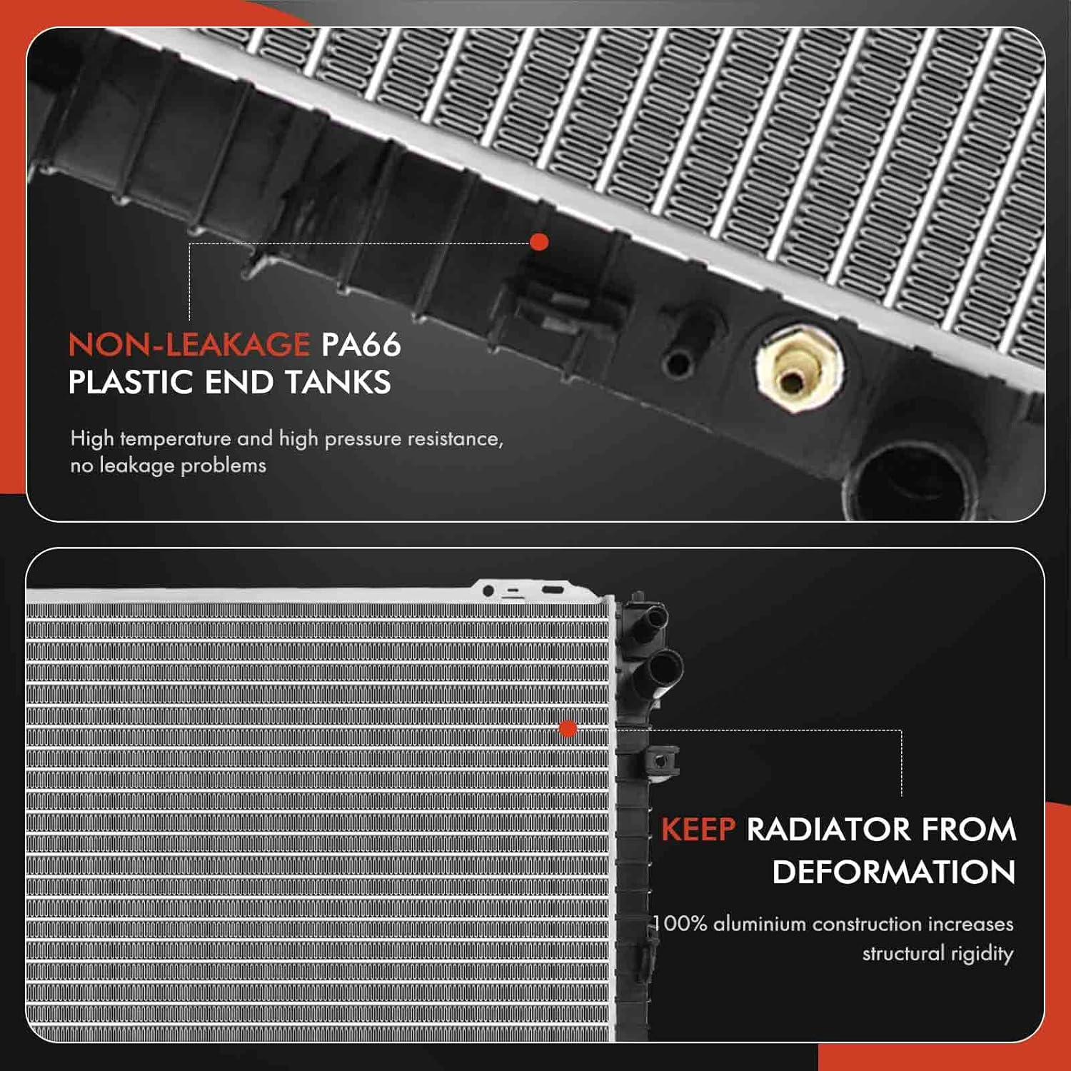 A-Premium Engine Coolant Radiator with Transmission Oil Cooler Compatible with Ford Escape 2001-2007 & Mazda Tribute 2001-2006 & Mercury Mariner 2005-2007, V6 3.0L Only, Replace# YL8Z8005LB, ZZC215200