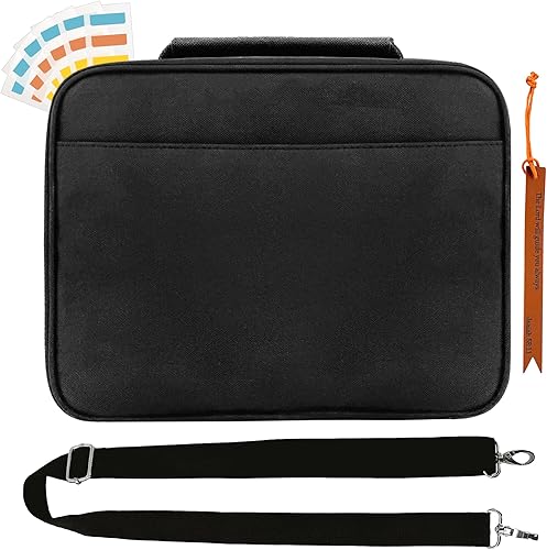 GODPLYN La funda para la Biblia, la funda de la Biblia viene con un marcapáginas de cuero y un paquete de calcomanías coloridas, fundas para la