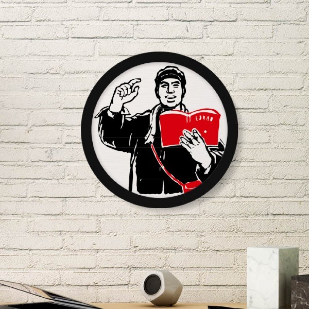 Cadre photo ronde en bois de qualité supérieure peinture Chine rouge noir