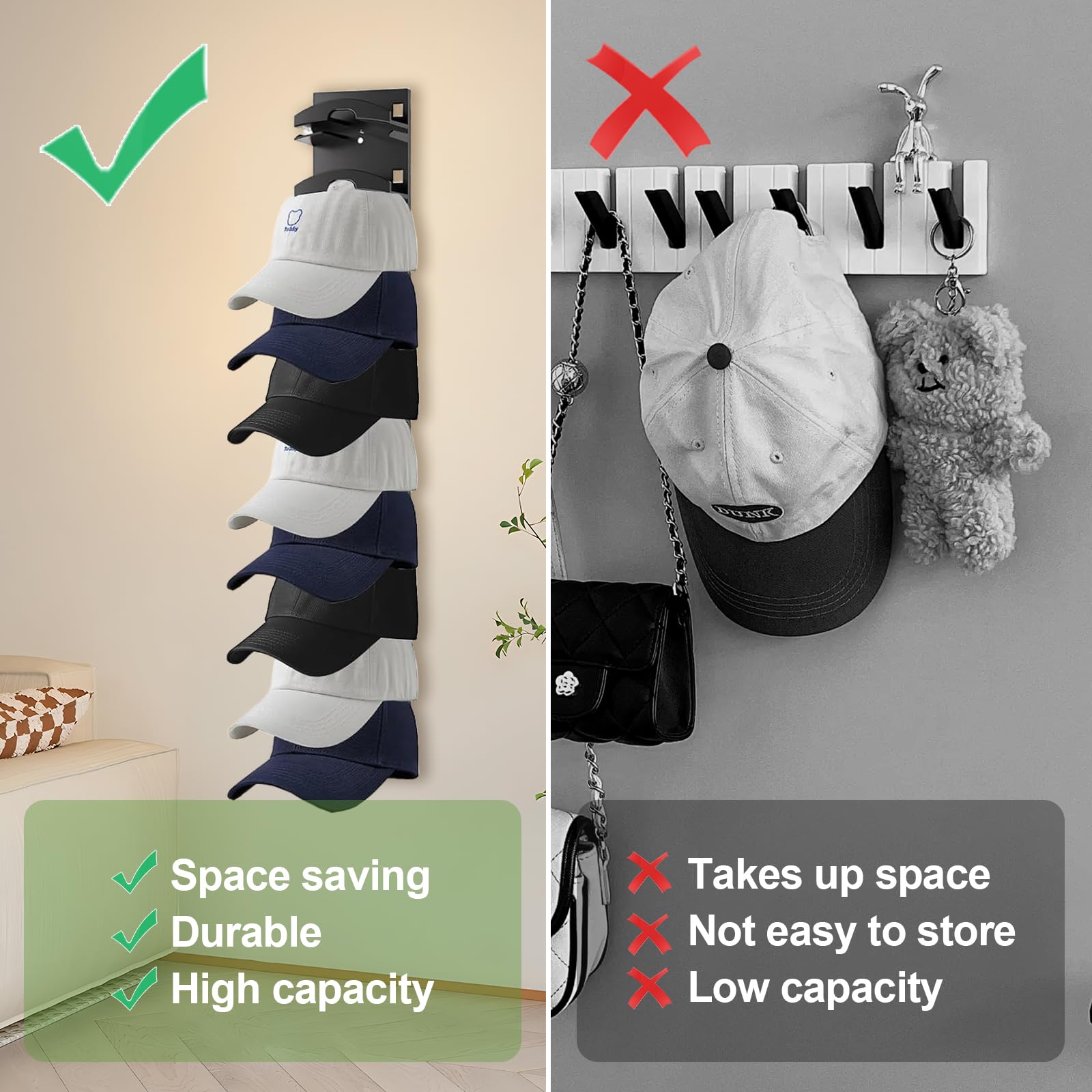 Zerodeko 2 Pezzi Supporti Per Cappelli In PVC Gonfiabili – Mantieni La Forma Di Berretti E Baseball Caps