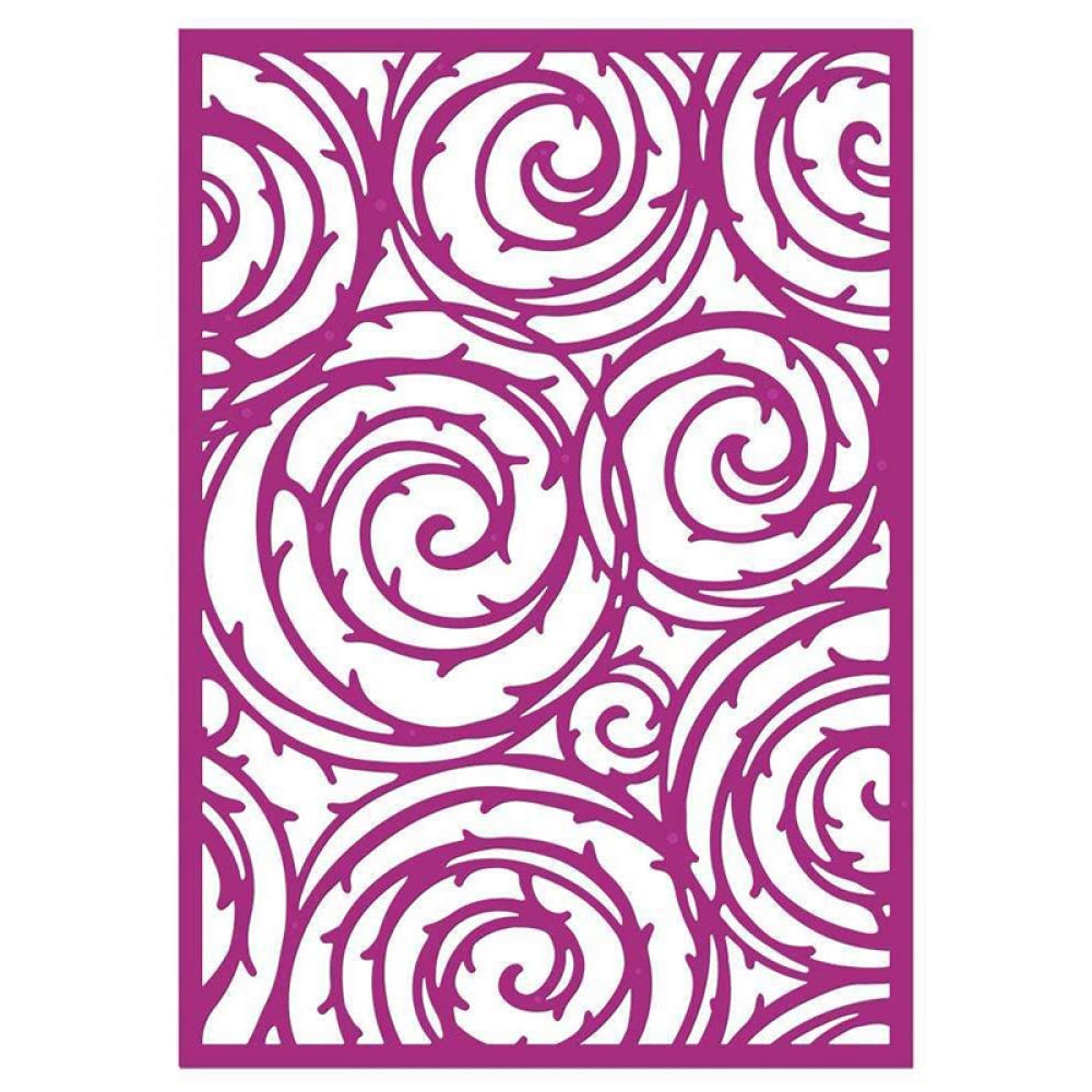 Rectangular Thorn Swirls Background Frame Dies for Card Making Embossing Stencil Rectangle Frame Die Cuts Punch Template Arts Crafts Scrapbooking Supplies Photo Album Decor Handmade Crafts Cutting Die