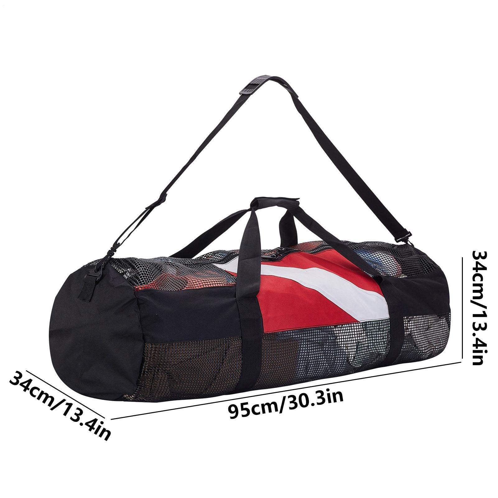 Borsa a rete subacquea - portatore di attrezzature per immersioni, sacchetto d'acqua leggero | 30.3x13.4x13.4in Organizzatore di zaino per lo snorkeling pesante, borsa di utilità a nuoto di drenaggio