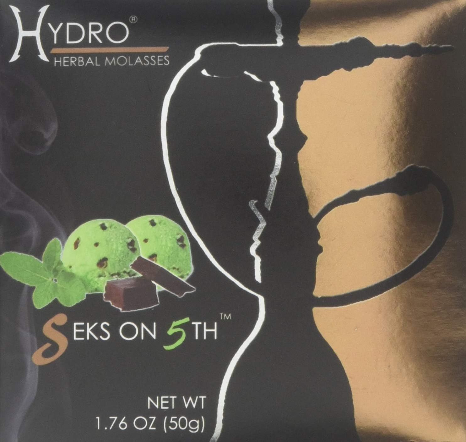 Hydro Herbal 50g Seks on 5 TH (Chocolate Mint) Hookah Shisha Tobacco Free Molasses