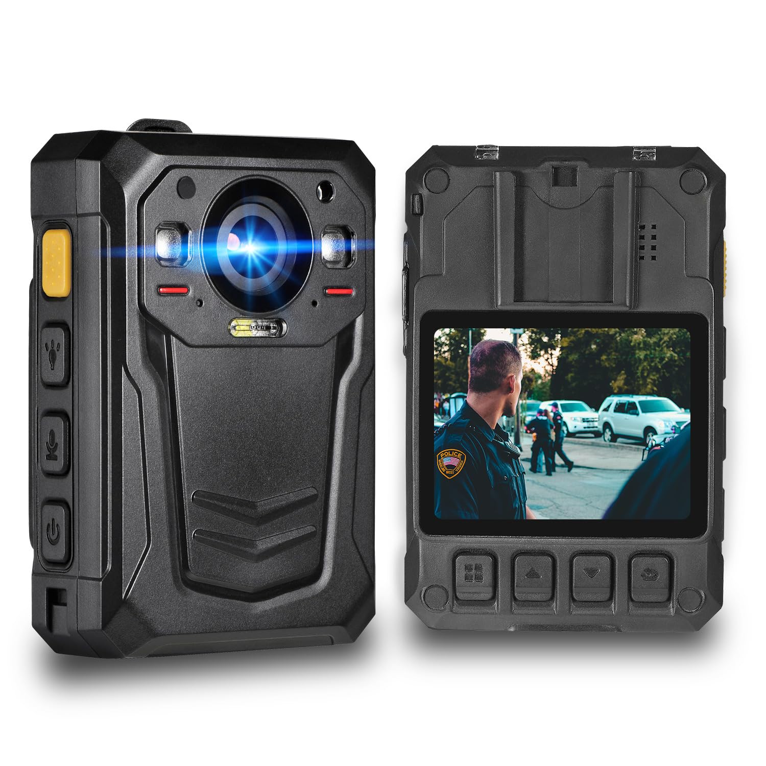 Body-Kamera, EIS Polizei Body-Kamera mit eingebautem 3600mAH Akku, 13 Stunden Videoaufnahme, 1512P HD Körperkamera(64G)