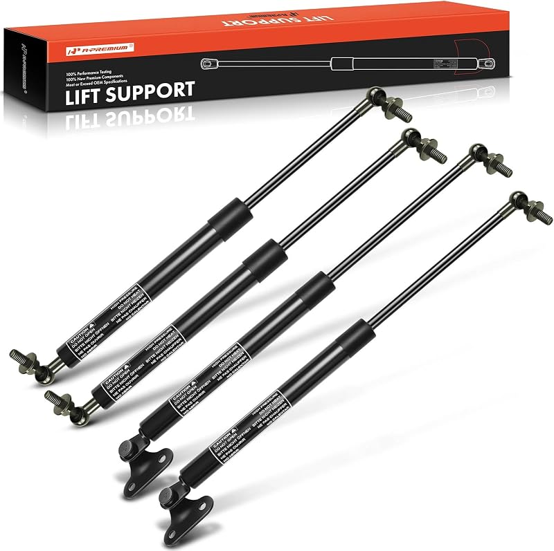 Suportes a gás do capô e porta traseira A-Premium para Toyota Landcruiser 100 Series e Lexus LX470 1998–2007 – Kit com 4 unidades