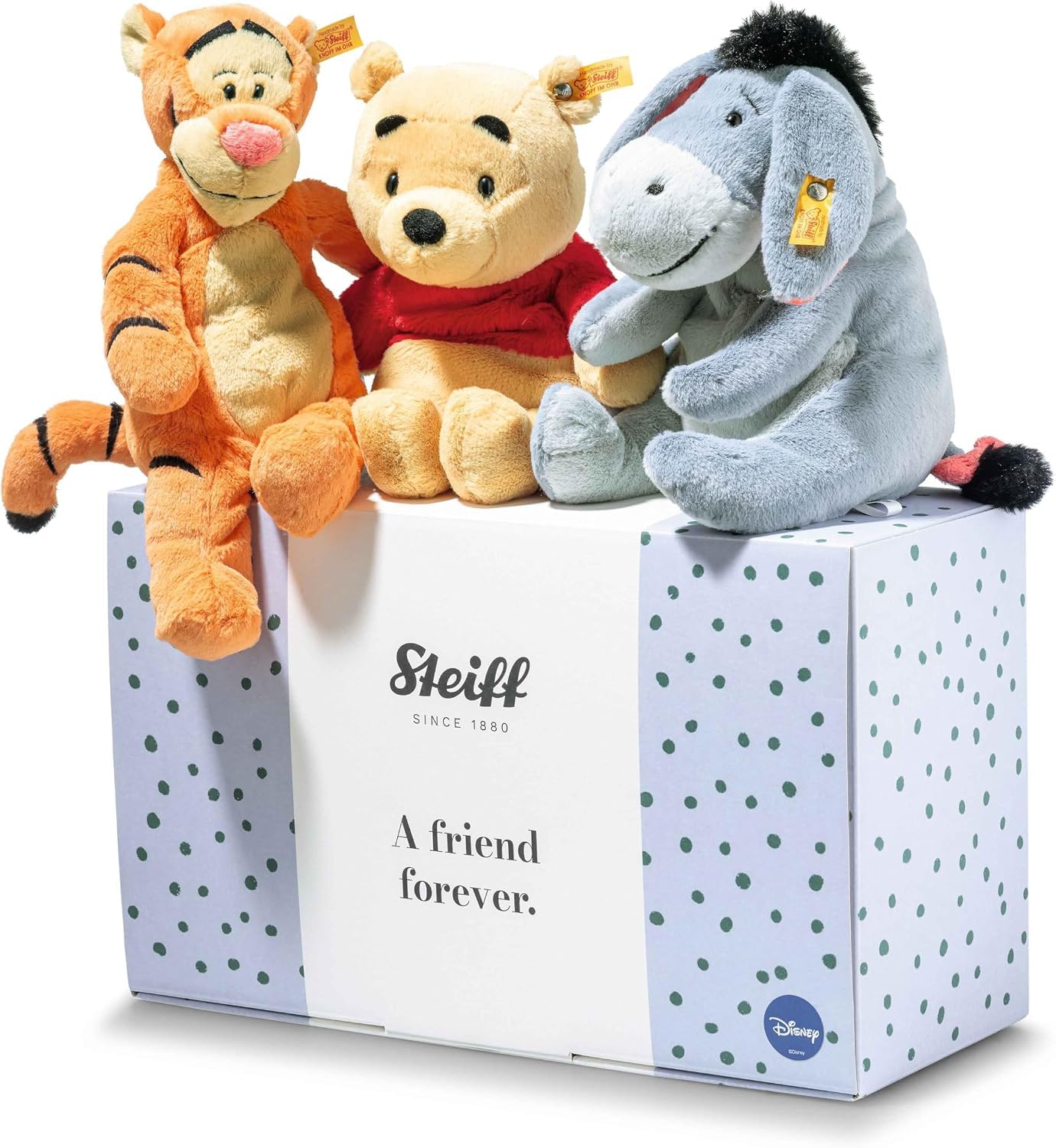 Steiff Zestaw upominkowy Kubuś Puchatek, tygrys i I-Aah, 3-częściowy, słodkie pluszaki, chłopcy, dziewczynki i niemowlęta od 0 miesięcy, Soft Cuddly Friends, pluszowe zwierzątka, wielokolorowe, 708046