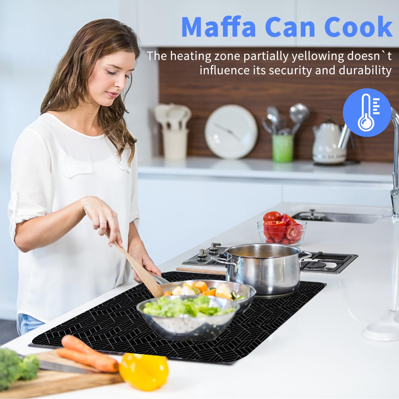 Tappetini Silicone Per Piano Cottura Induzione - 2 Pezzi &Oslash;18 Cm, Resistente Al Calore 300&deg;C, Anti-graffio