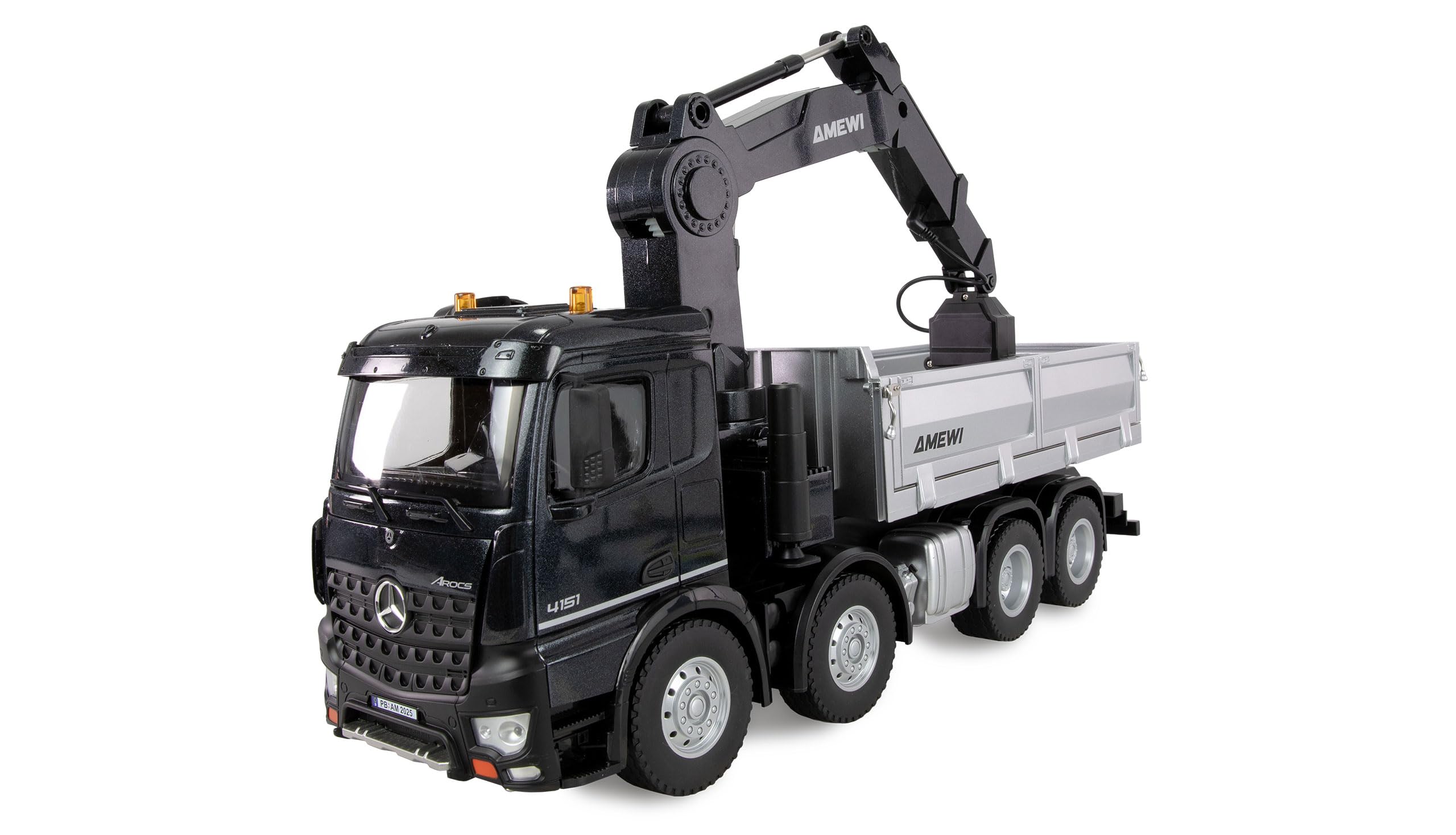 Amewi Mercedes-Benz Arocs Kranwagen mit Kipper 8x4/4 4WD 1:18 RTR